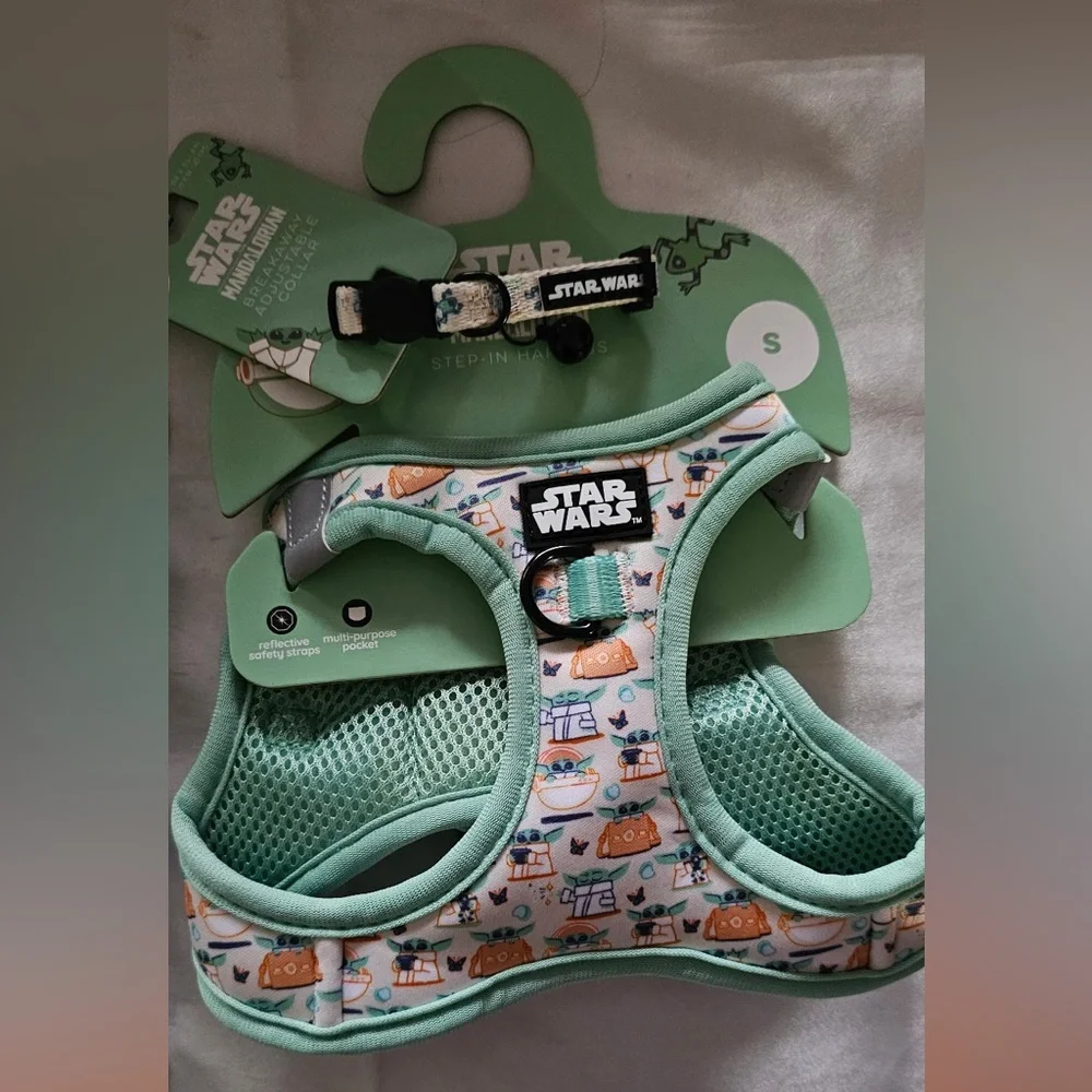 Disney Sassy Meow Star Wars The Mandalorian Harness, Collar and Leash Set (S)